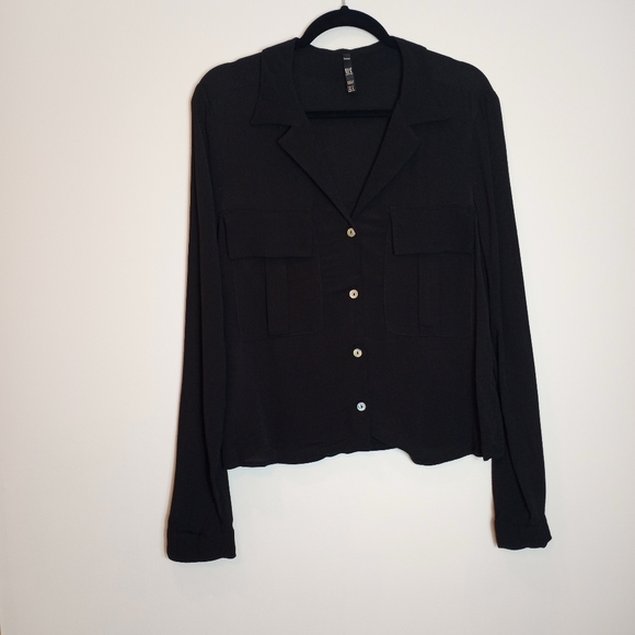Zara TRF collection button down blouse - Picture 2 of 4